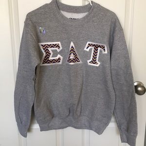 Sigma delta tau sorority letter sweatshirt
